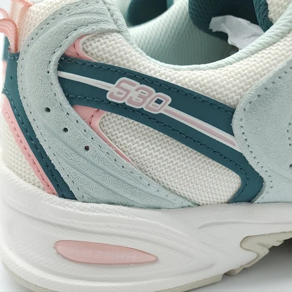 New Balance 530 CALIA Green Mint Pink MR530CGP Running Shoes Size 10.5 - Picture 7 of 10